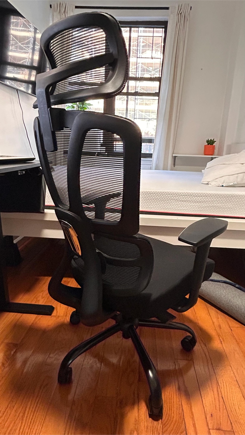 Height Adjustable Electric Standing Desk & home office chair - photo 3