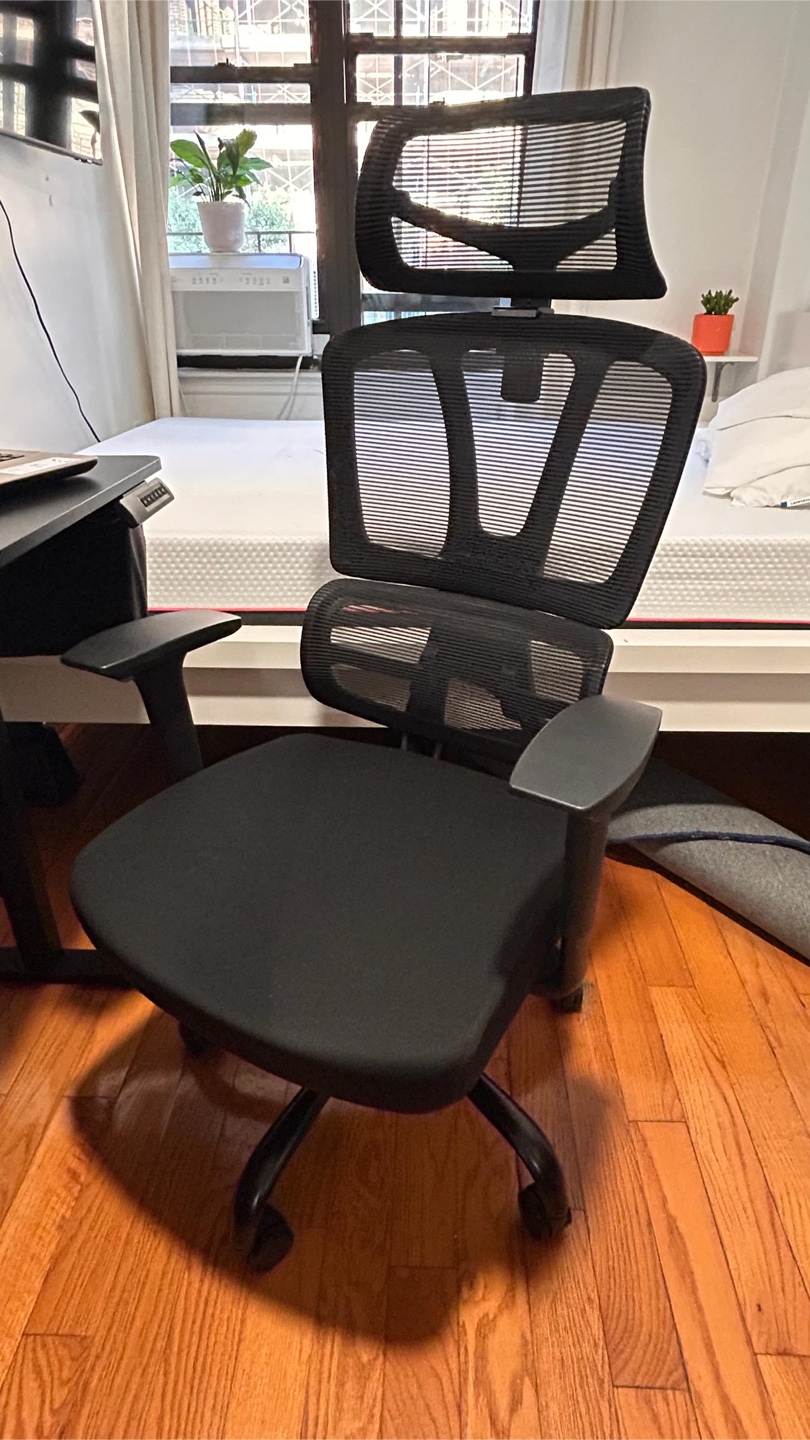 Height Adjustable Electric Standing Desk & home office chair - photo 2