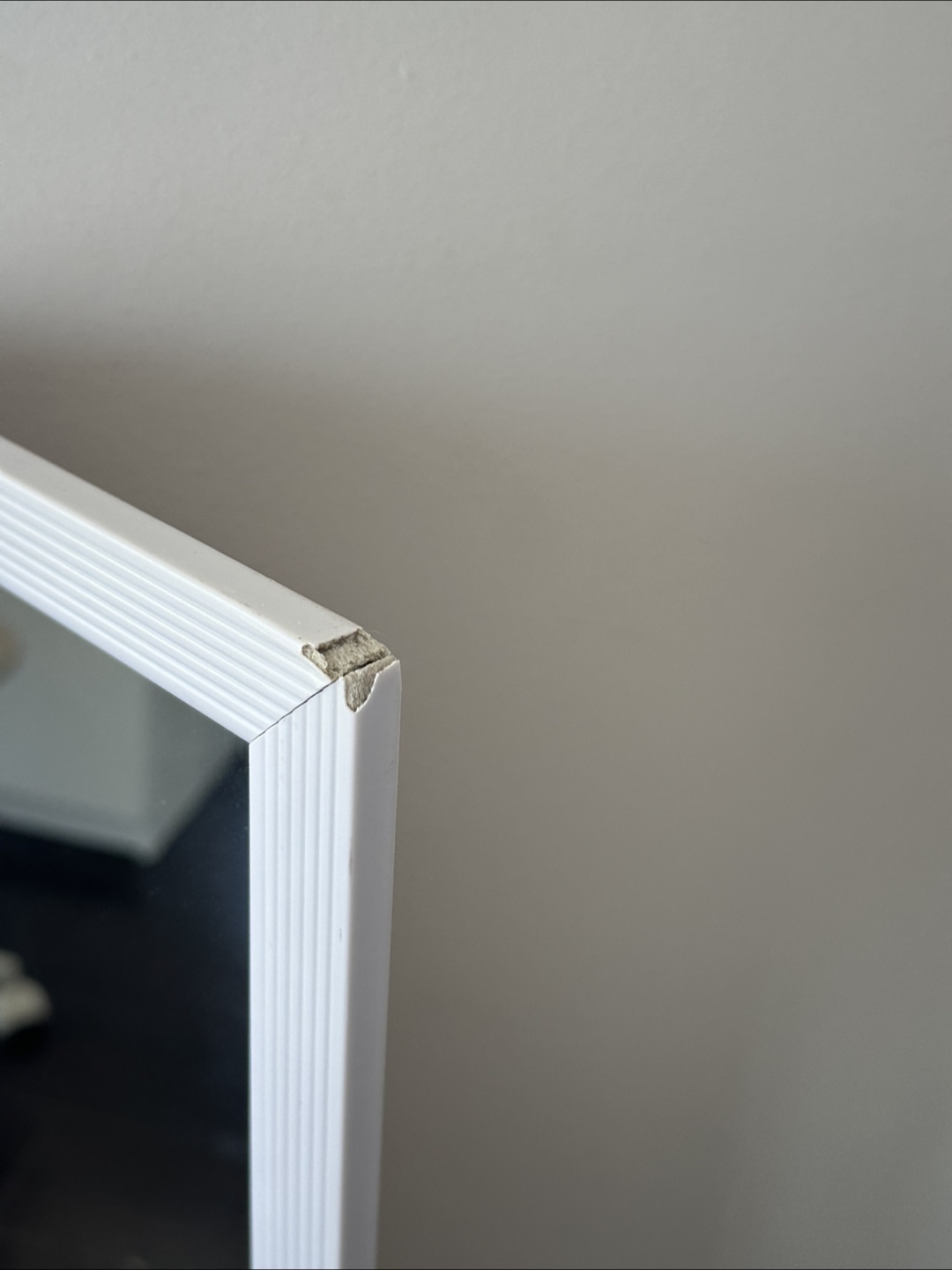 White framed full length mirror - photo 3