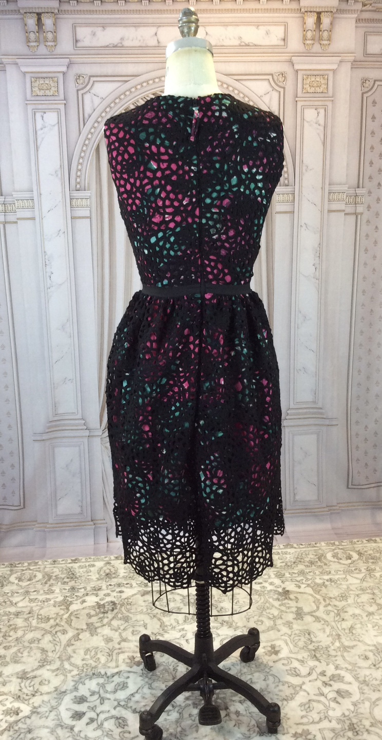 Anthropology Black Crochet Lace Sleeveless Dress - photo 4