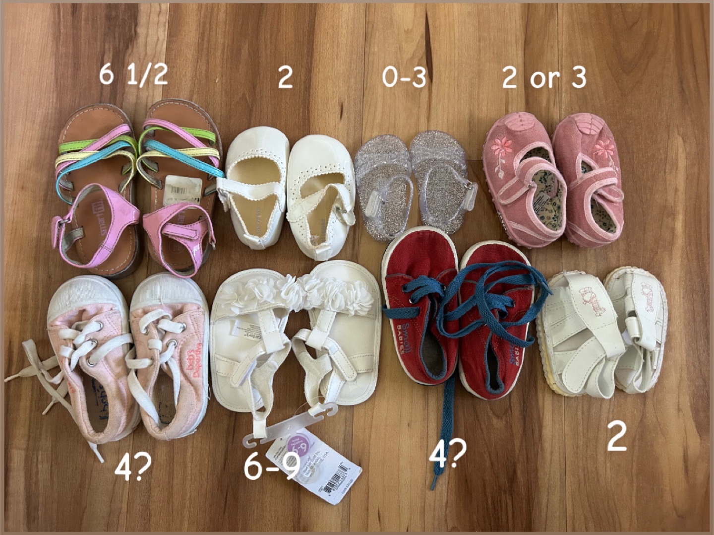 Baby/Toddler Shoes - Sizes 0-3 to 6.5