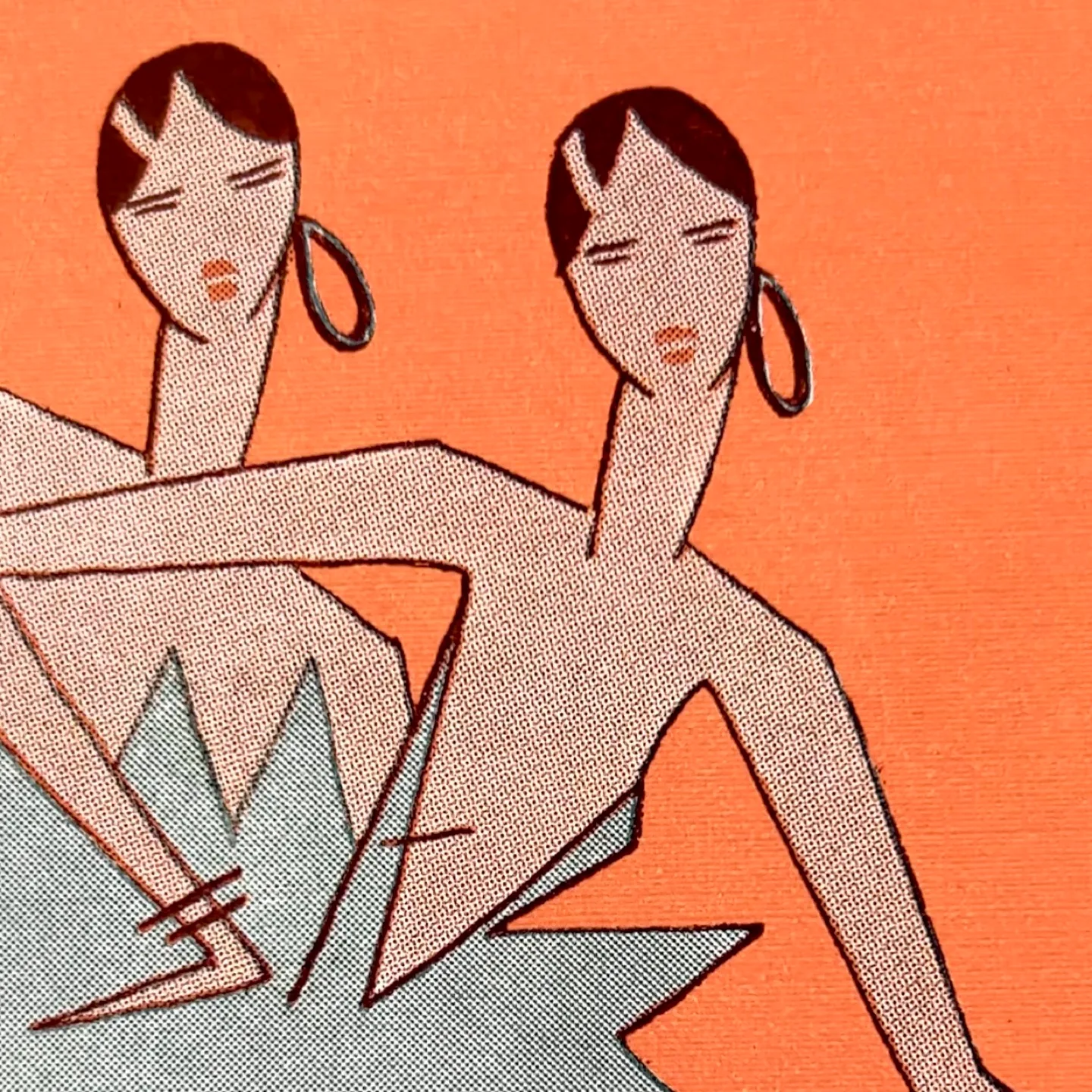 Dancing Flappers Vintage Art Print in Gold Frame image indicator(3)