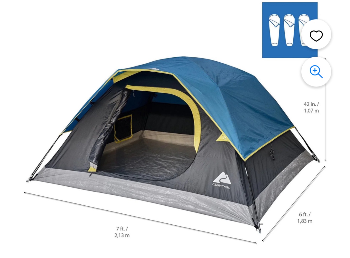 Ozark Trail 3-Person Dome Camping Tent - photo 5