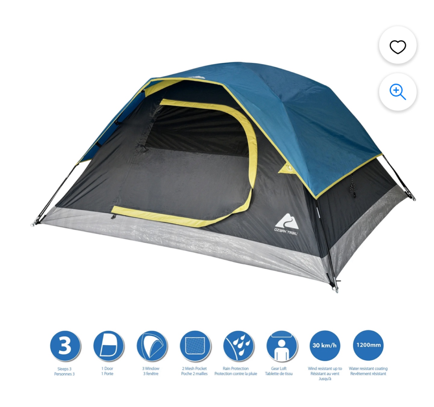 Ozark Trail 3-Person Dome Camping Tent - photo 3