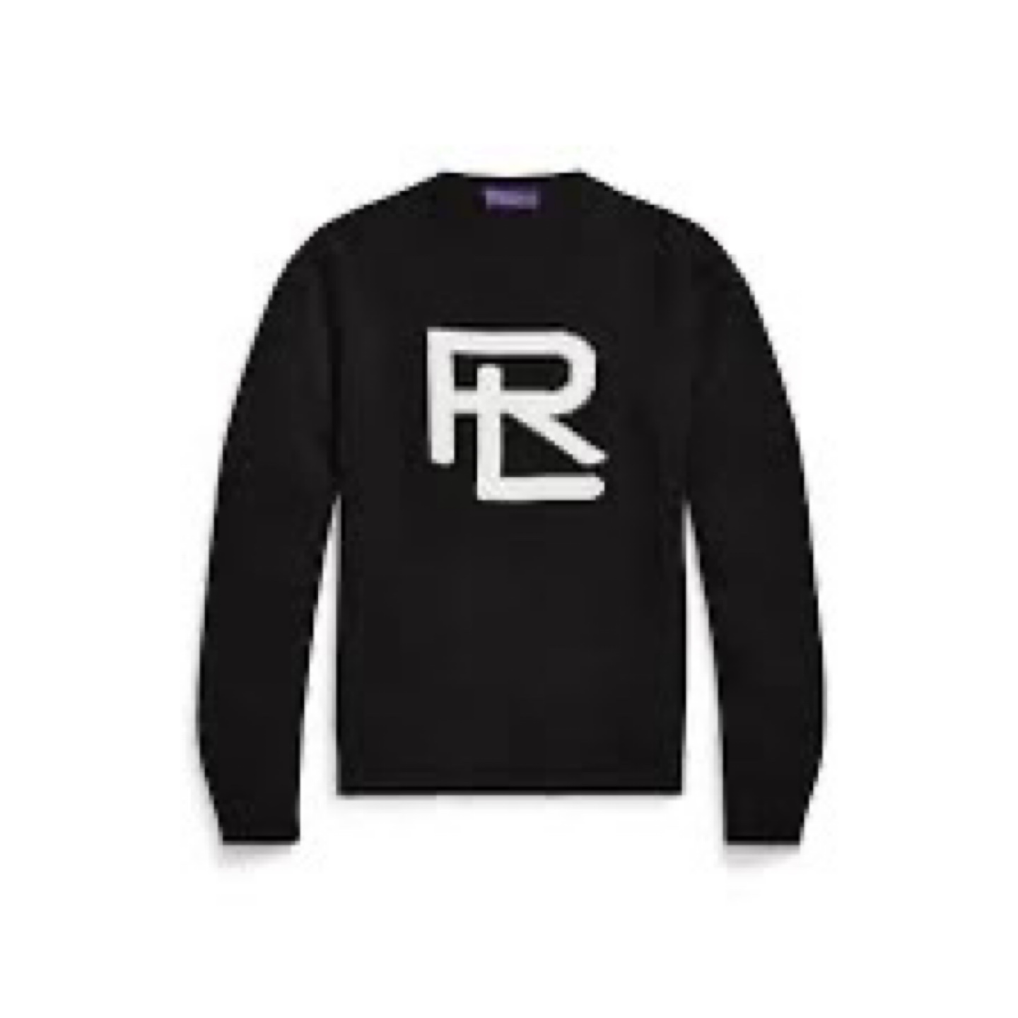 Ralph Lauren Black Sweater with White Logo