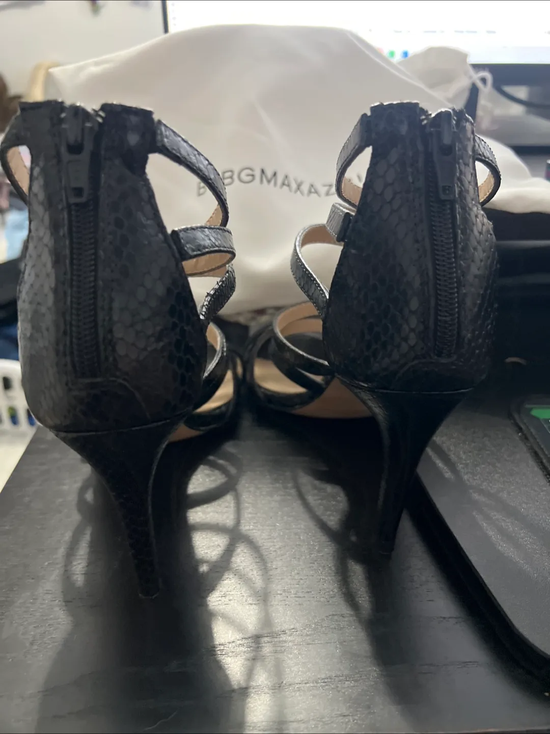 BCBGMAXAZRIA Black Strappy Heels image indicator(3)
