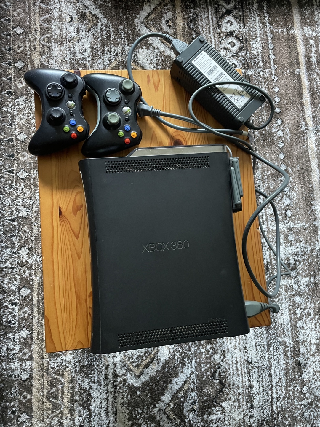 Xbox 360 with 2 Controllers, 120GB HDD and wifi adapter
