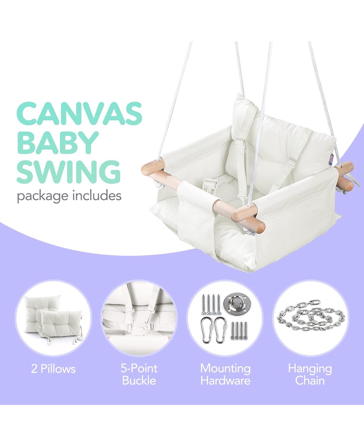 Canvas Baby Swing - Adjustable & Adaptable - photo 4