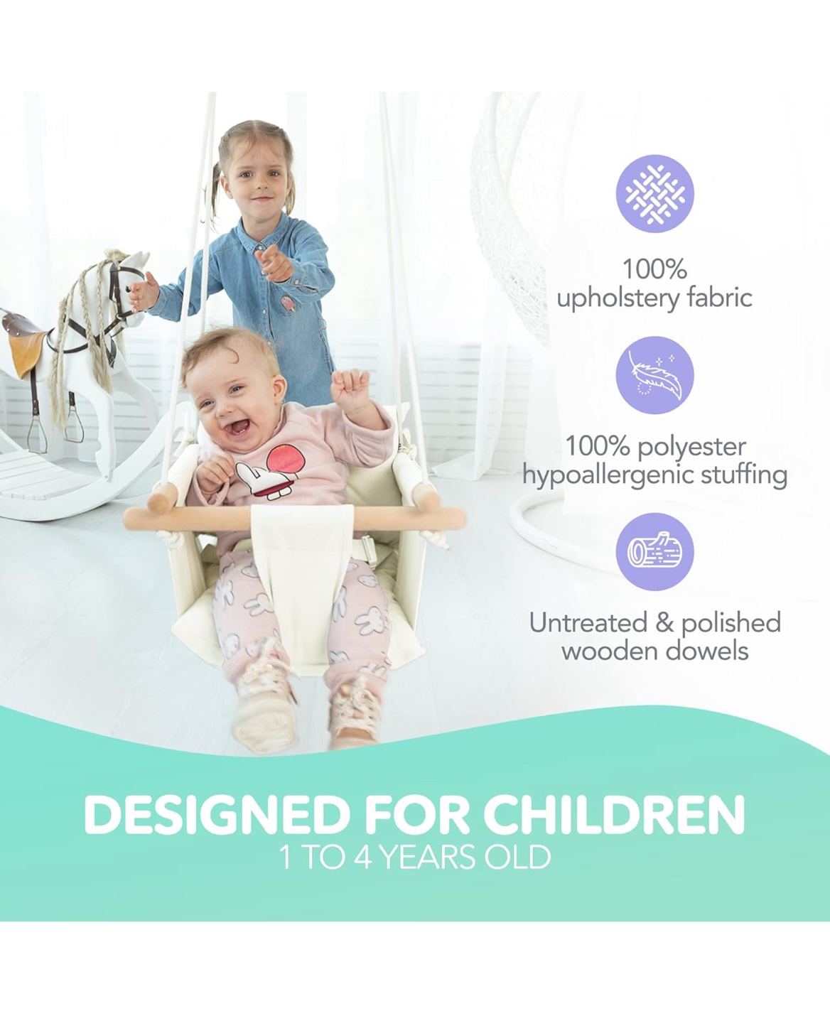 Canvas Baby Swing - Adjustable & Adaptable - photo 3