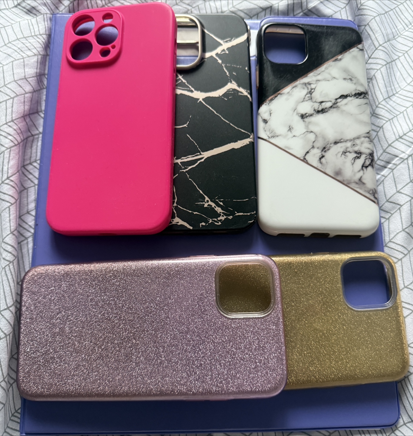 iPhone 15 Pro Max Cases - Pink, Marble, Glitter