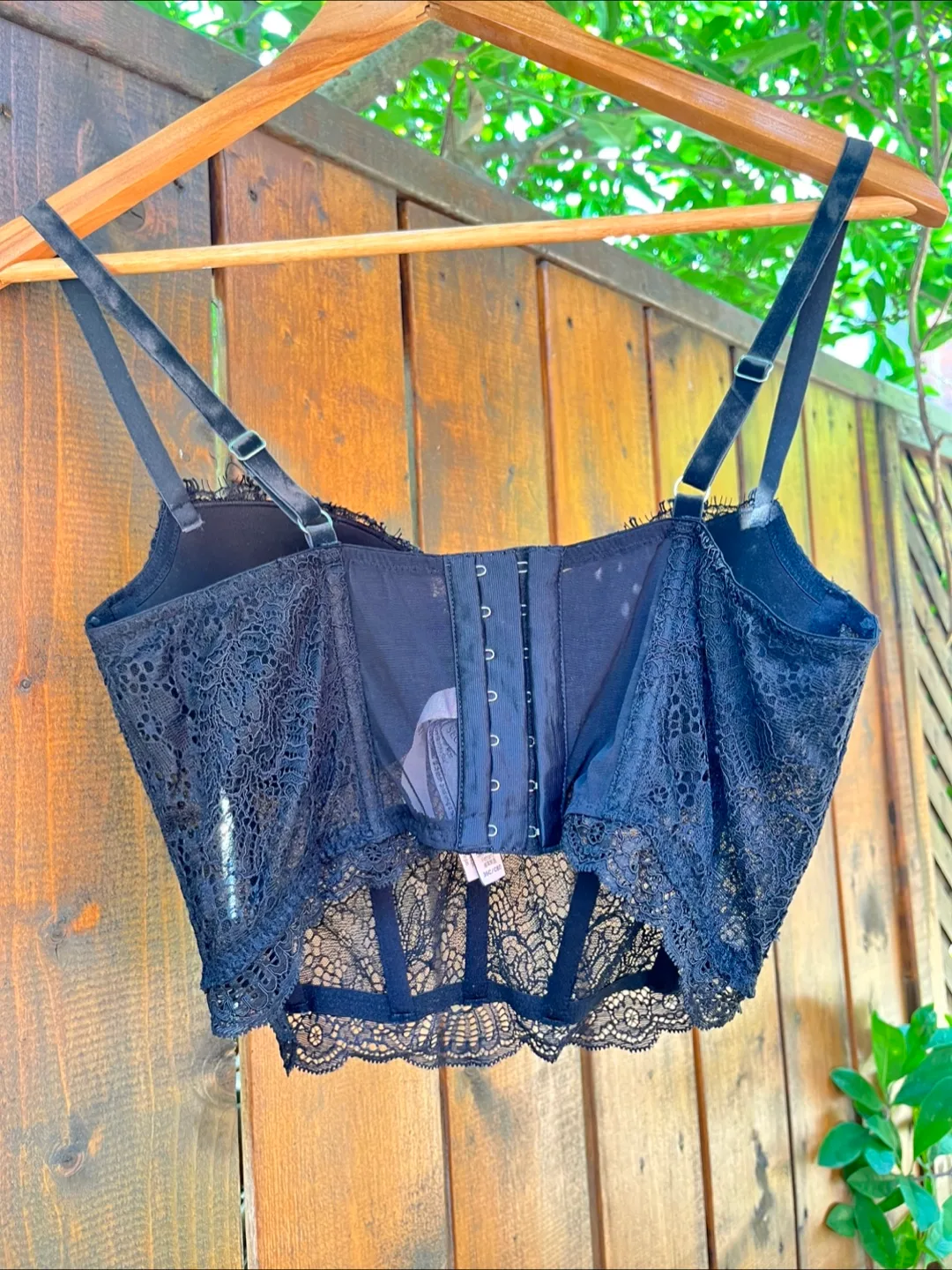 Victoria's Secret Black Lace Corset Bustier - Size 36C image indicator(3)