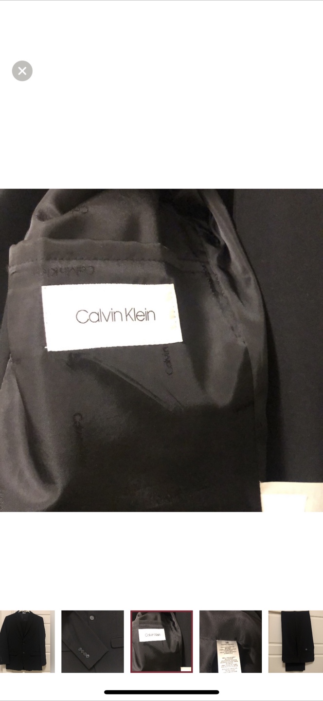 Youth Calvin Klein Black Suit - photo 3