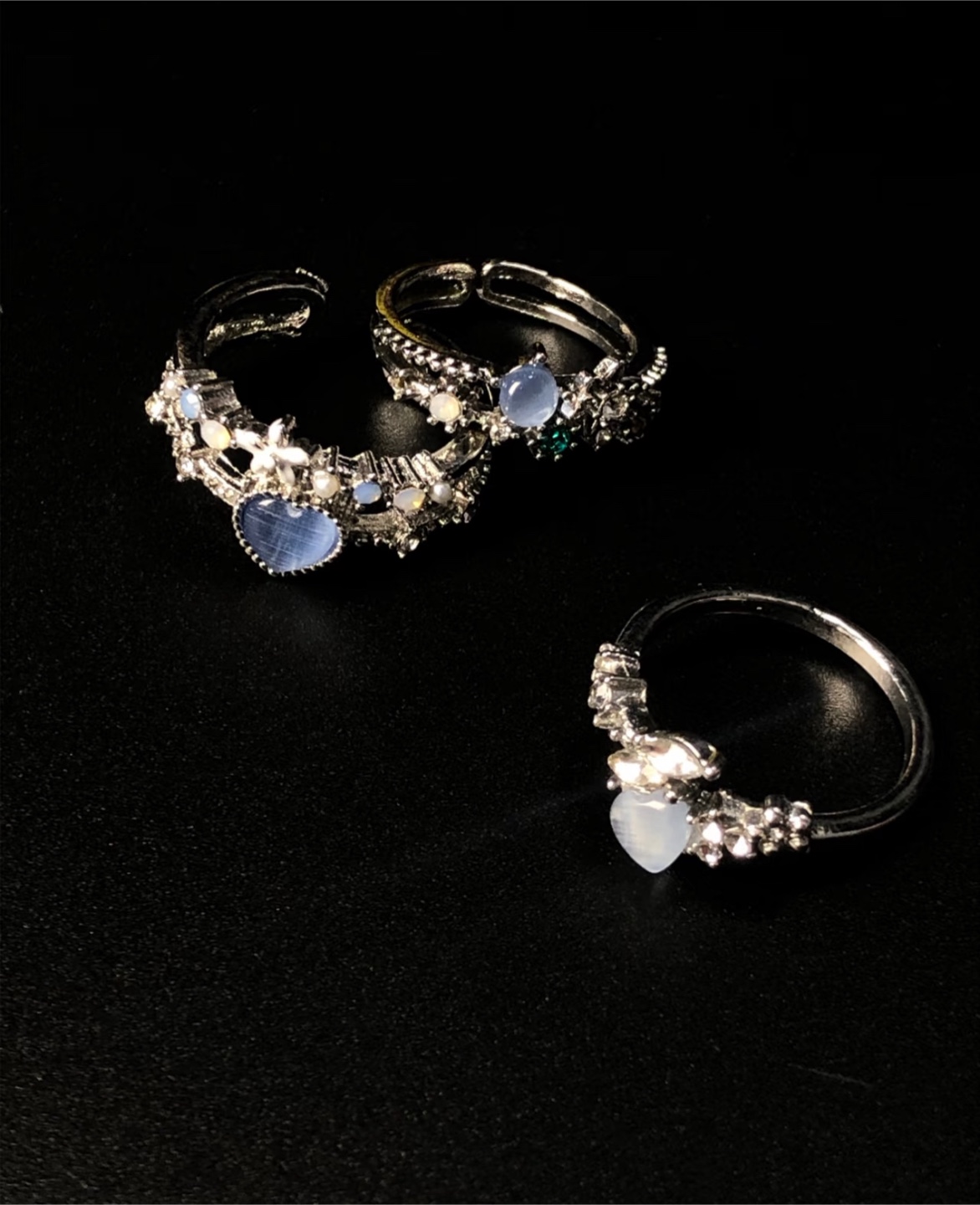 Aquamarine Ring Set of 3 - Brand New