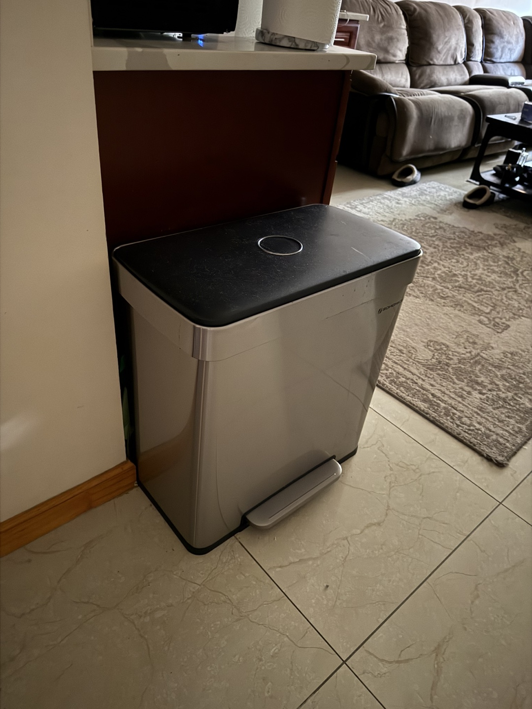 Stainless Steel Step Trash Can - photo 2