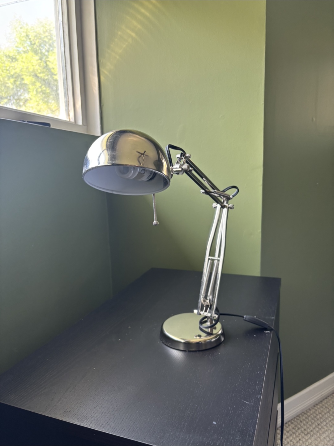 Adjustable Chrome Desk Lamp