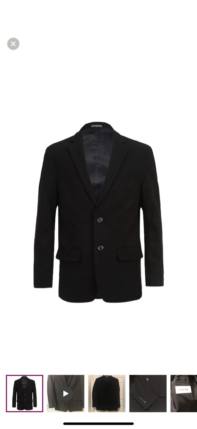 Youth Calvin Klein Black Suit thumbnail