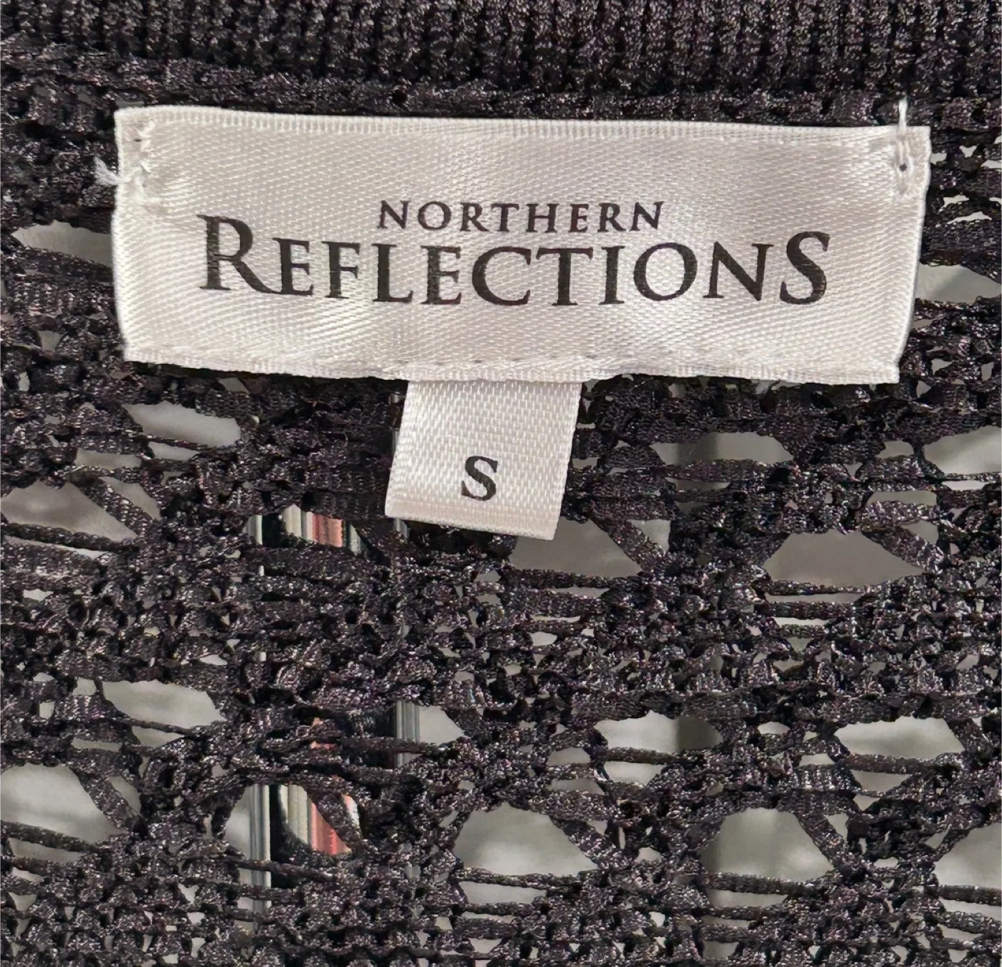 Women’s Black Crochet Crop Sweater (Northern Reflections) image indicator(3)