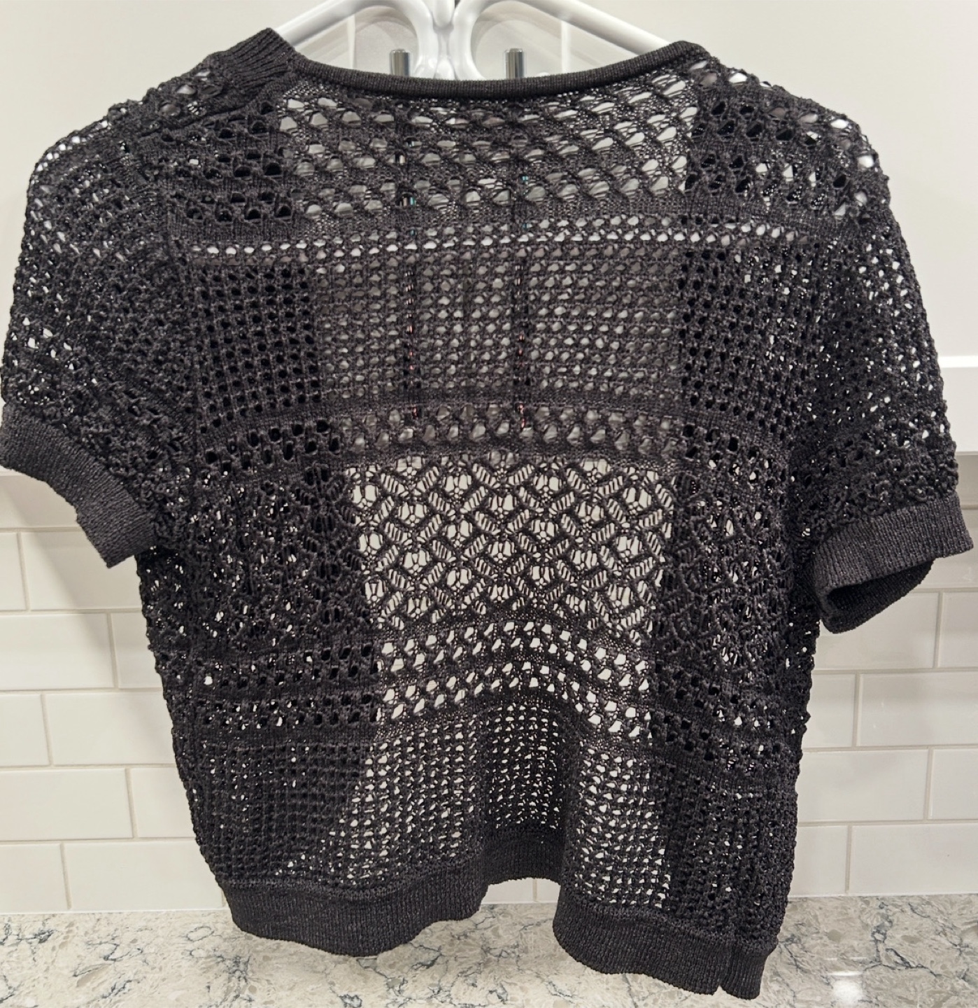 Women’s Black Crochet Crop Sweater (Northern Reflections) - photo 2