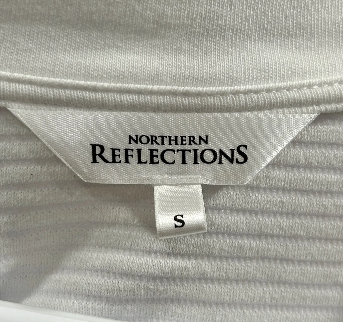 Women’s White Ribbed Cardigan Sweater (Northern Reflections) image indicator(4)