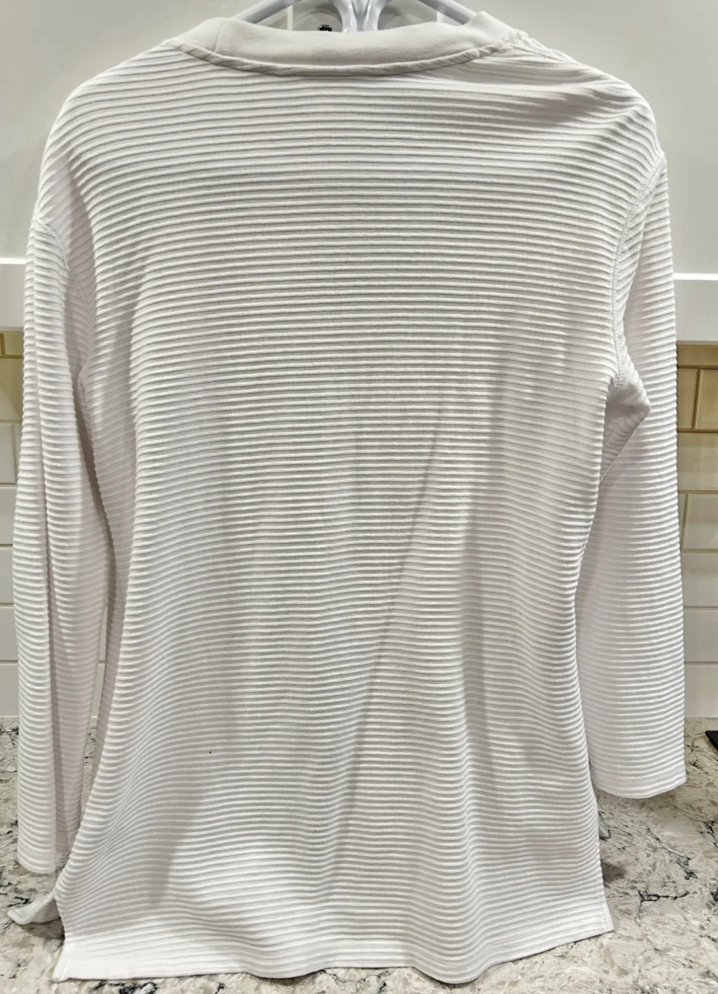 Women’s White Ribbed Cardigan Sweater (Northern Reflections) image indicator(2)
