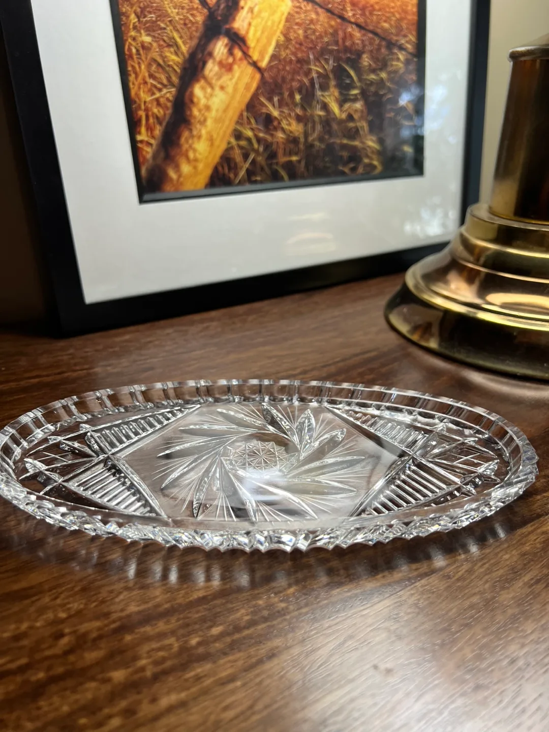 Vintage Pinwheel Crystal Tray thumbnail