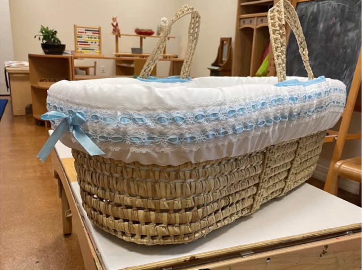 Wicker Baby Moses Basket with Liner