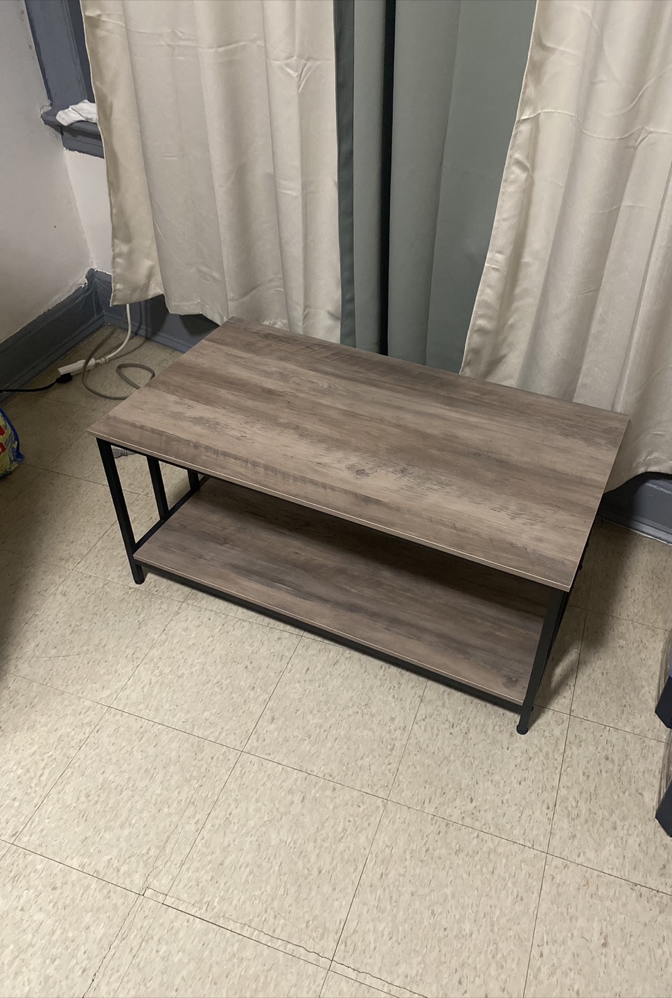 Homeiju Coffee Table - 39 inch Grey Wash