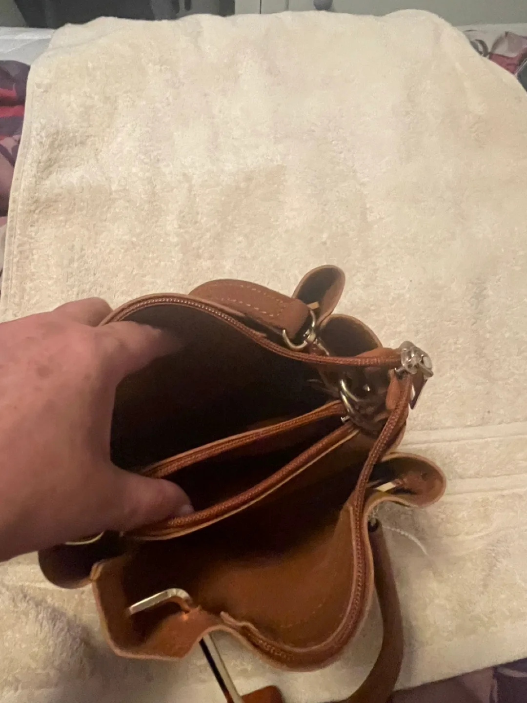 Brown Handbag with Shoulder Strap image indicator(3)