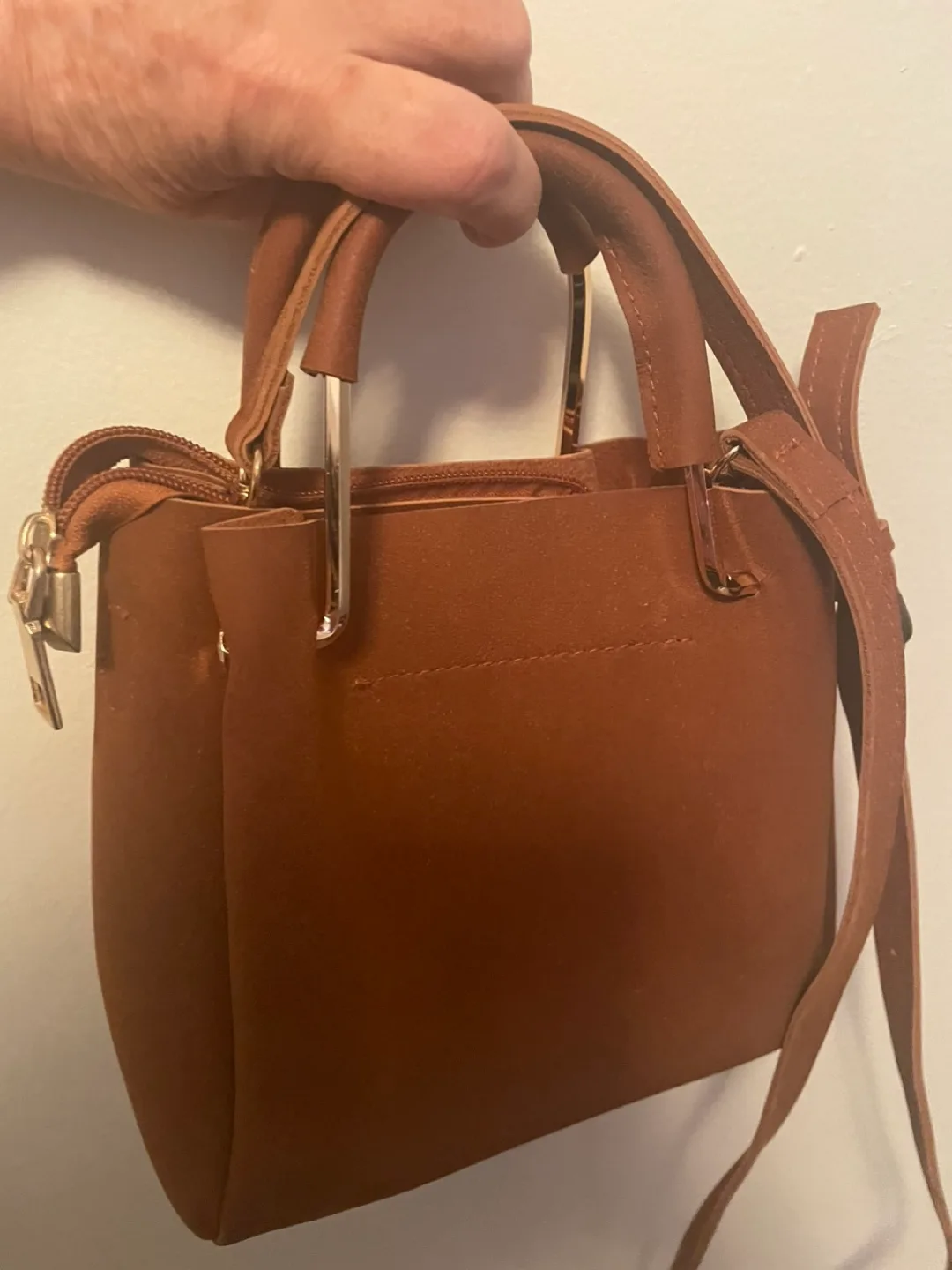 Brown Handbag with Shoulder Strap image indicator(2)