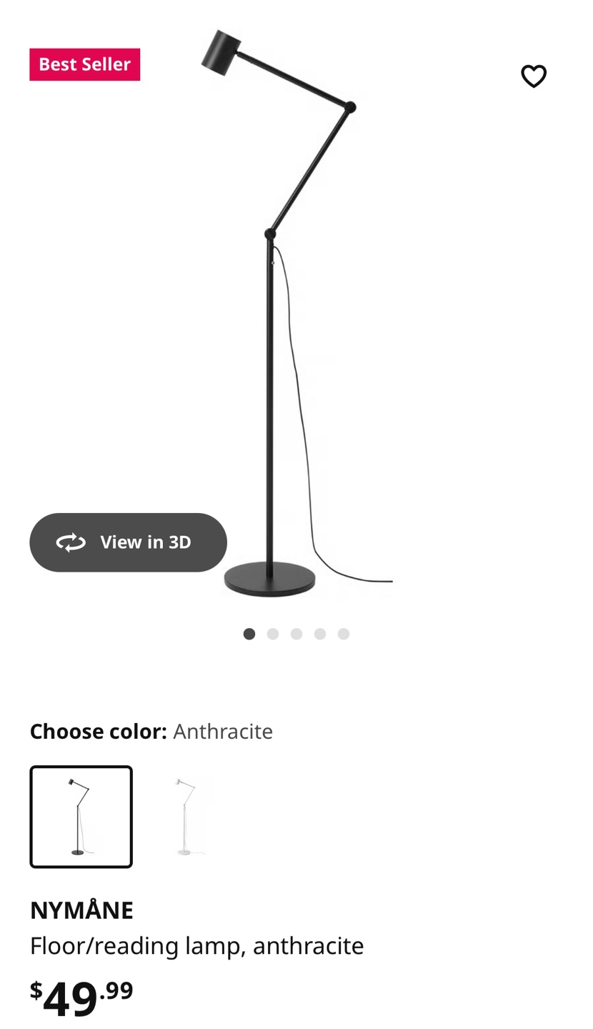 IKEA NYMÅNE Floor/Reading Lamp - photo 2