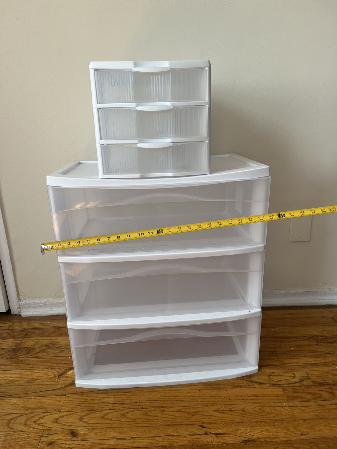 White Plastic Storage Drawers - 3 & 4 Tier - photo 5