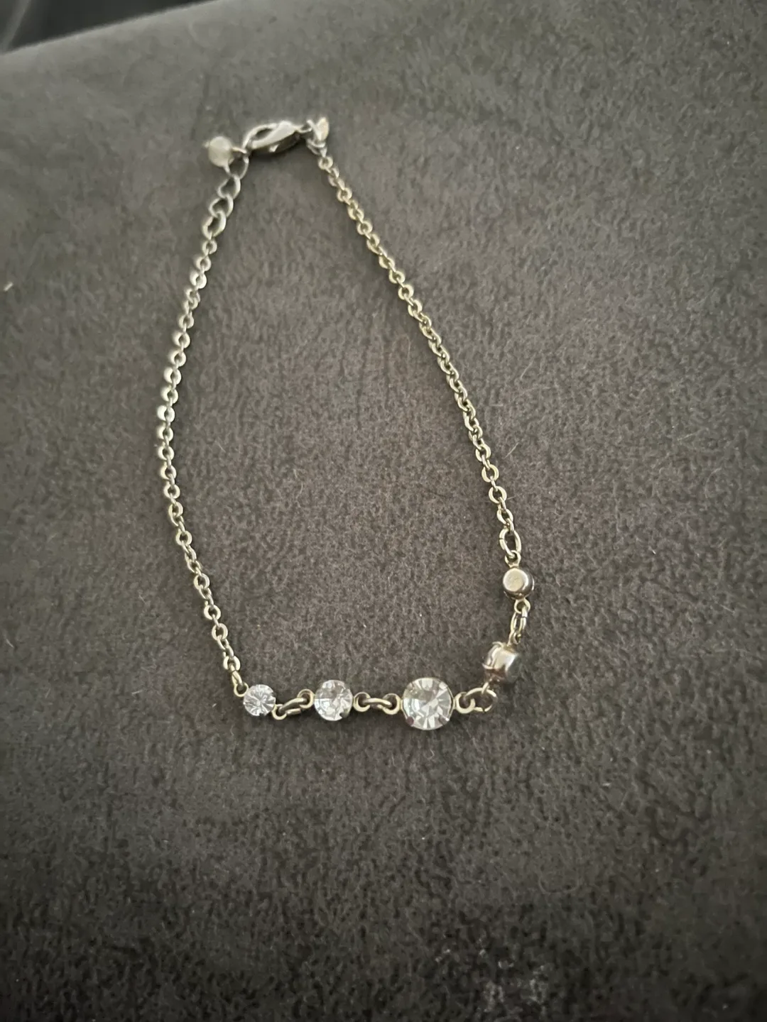 Silver Bracelet with Rhinestones thumbnail