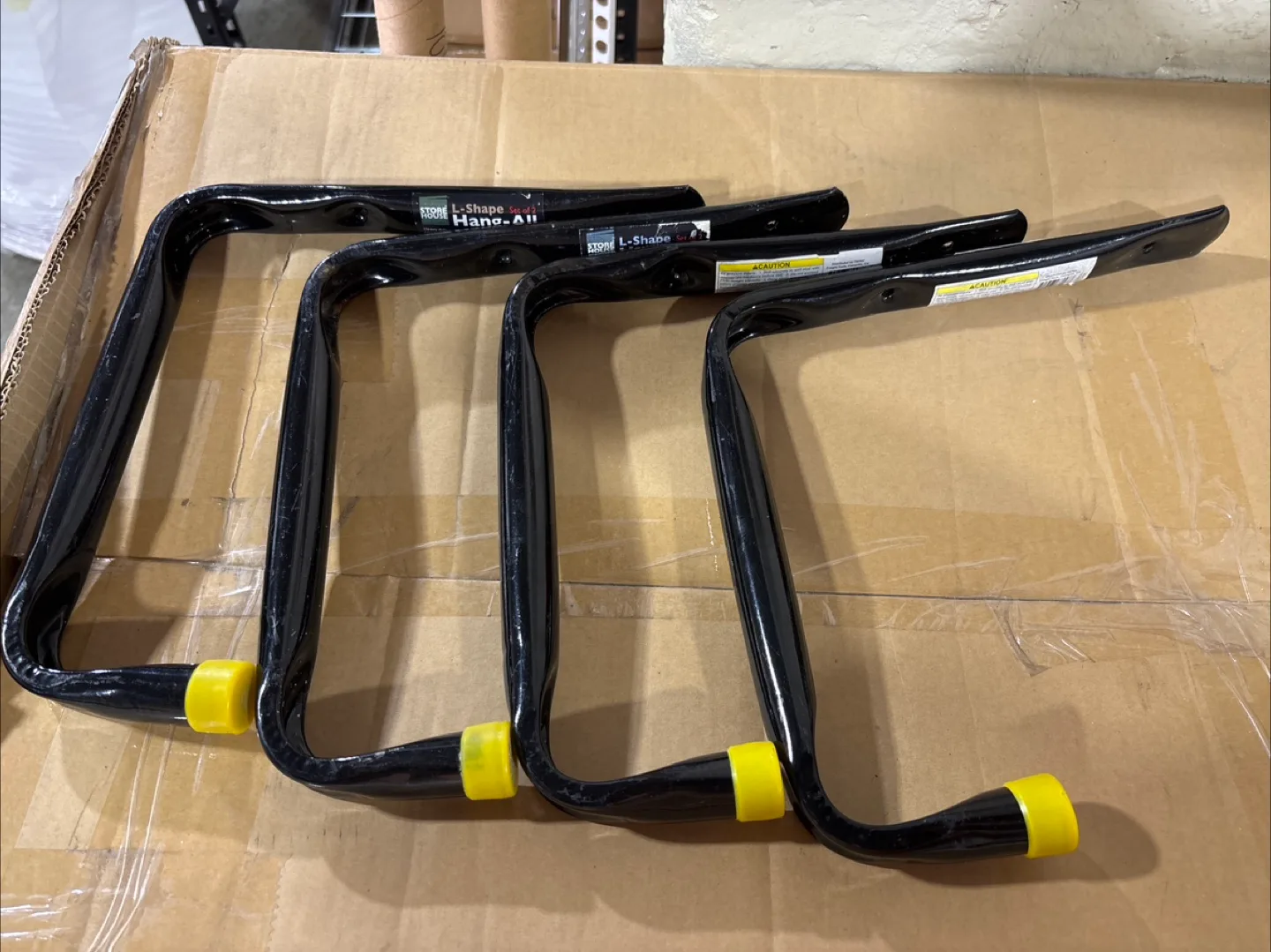 Set of 4 Heavy-Duty L-Shape Hang-All Hooks – 75lb Capacity Each