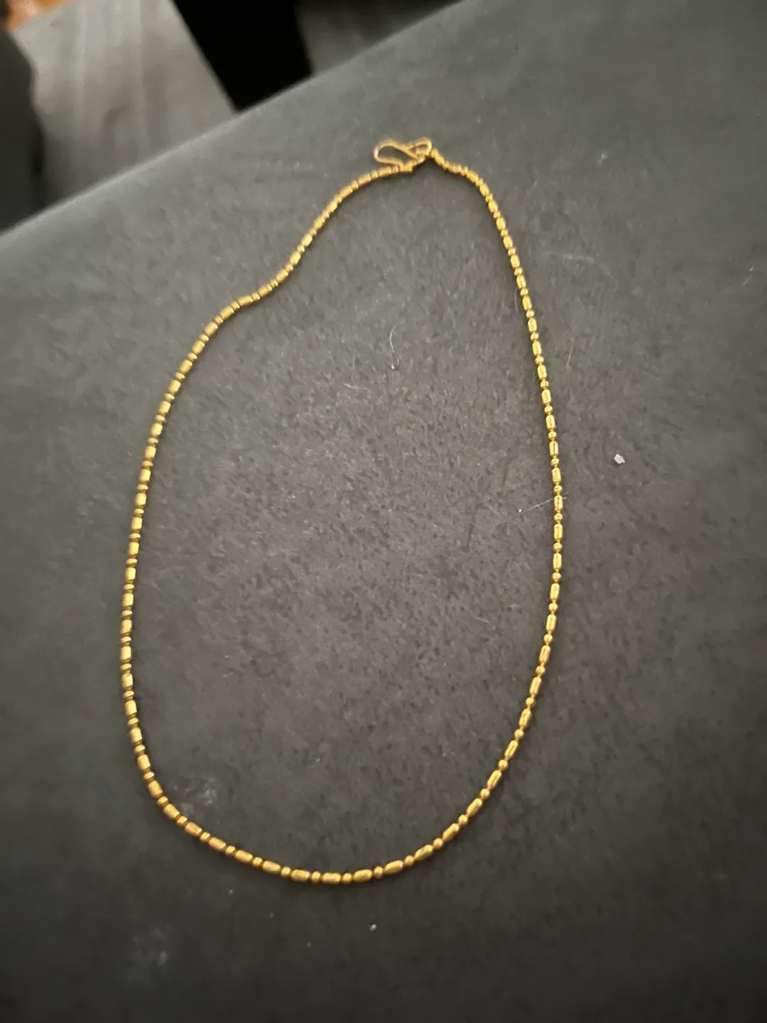 Gold beaded necklace thumbnail