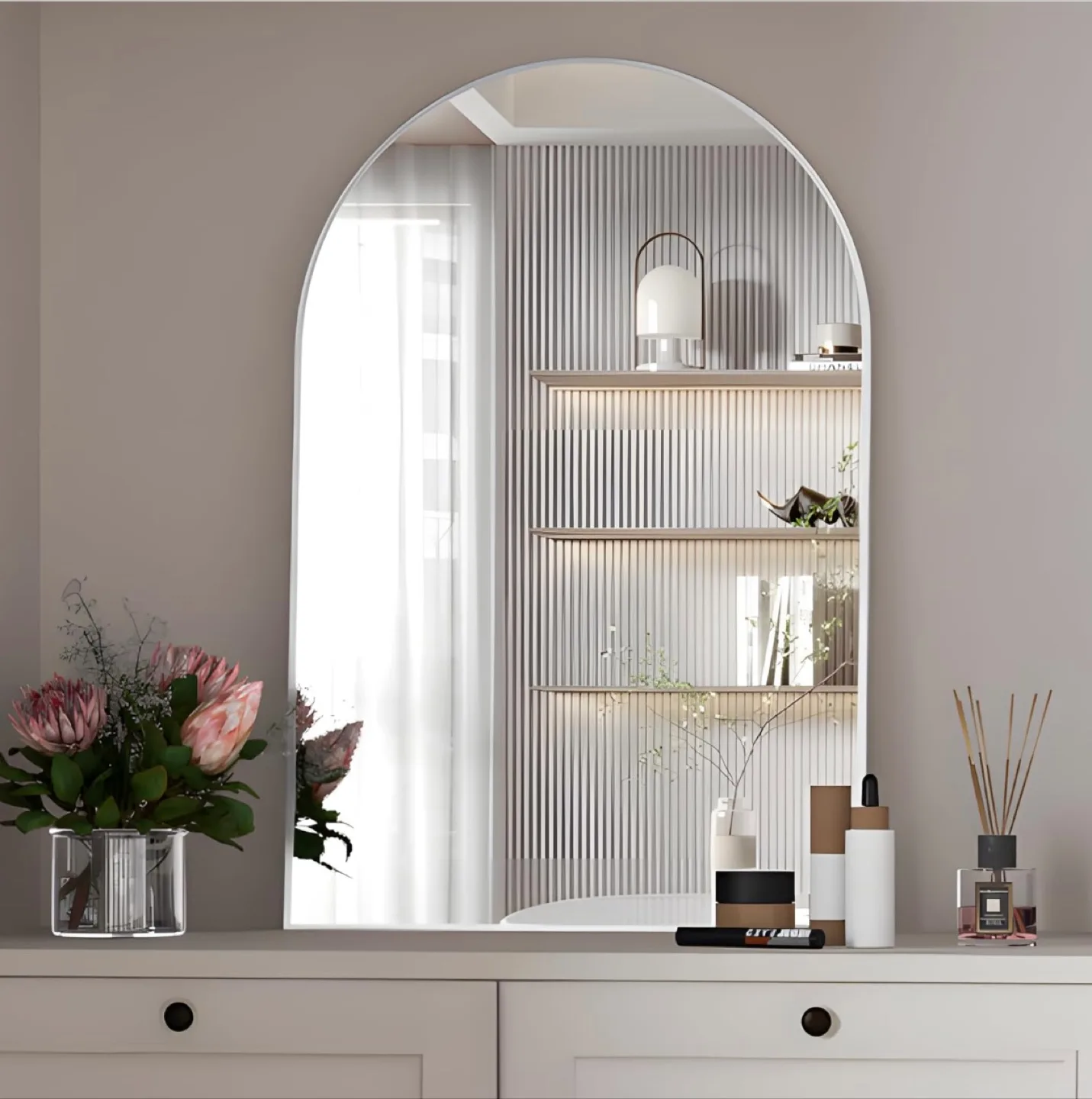 Arch Mirror - Silver/Brand New in Box! thumbnail