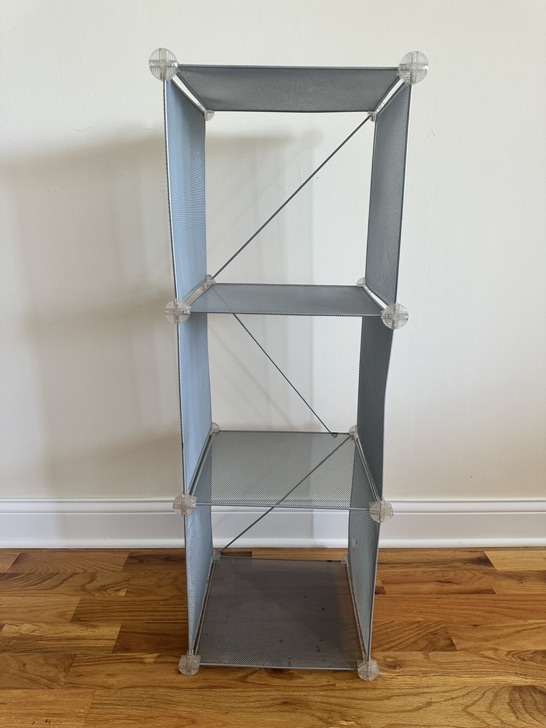 Gray Mesh 3-Tier Shelf