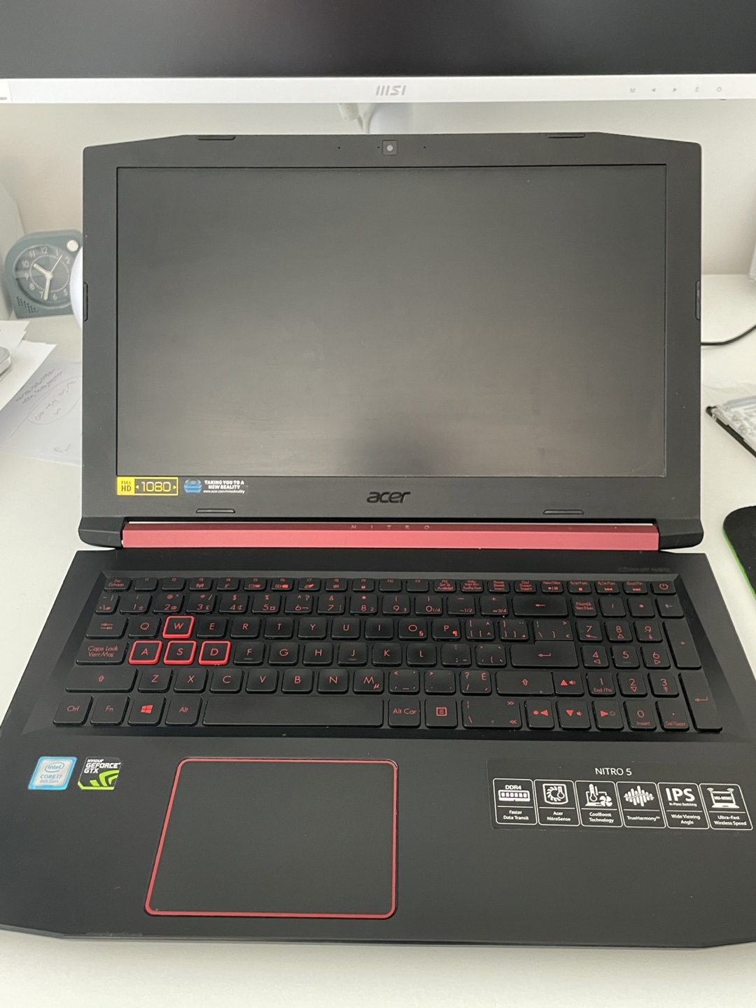Acer Nitro 5 Gaming Laptop Without SSD - i7 8th Gen, GTX1050TI