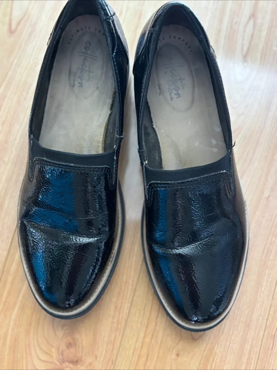 Clarks Sharon Dolly Black Loafers - Size 8.5 thumbnail