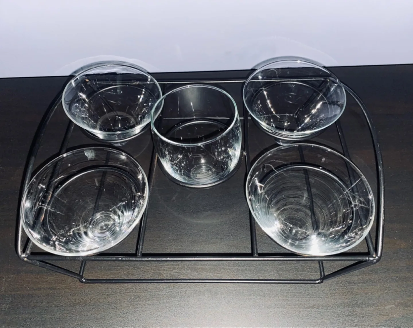 Stemless Martini Glasses with Metal Stand 🧡 thumbnail