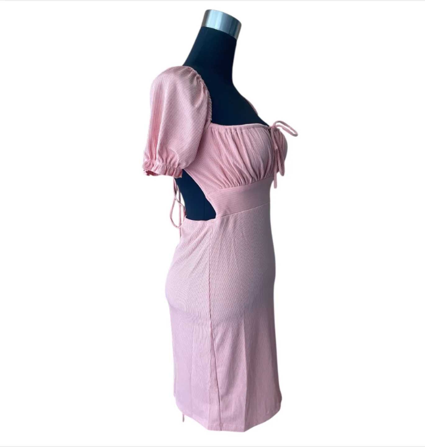 Vintage Y2K 2000s Pink Babydoll Mini Dress S/M image indicator(5)