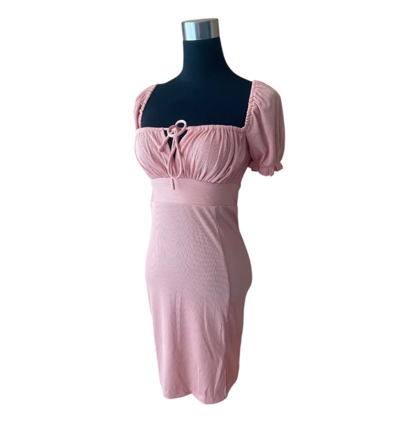 Vintage Y2K 2000s Pink Babydoll Mini Dress S/M image indicator(3)