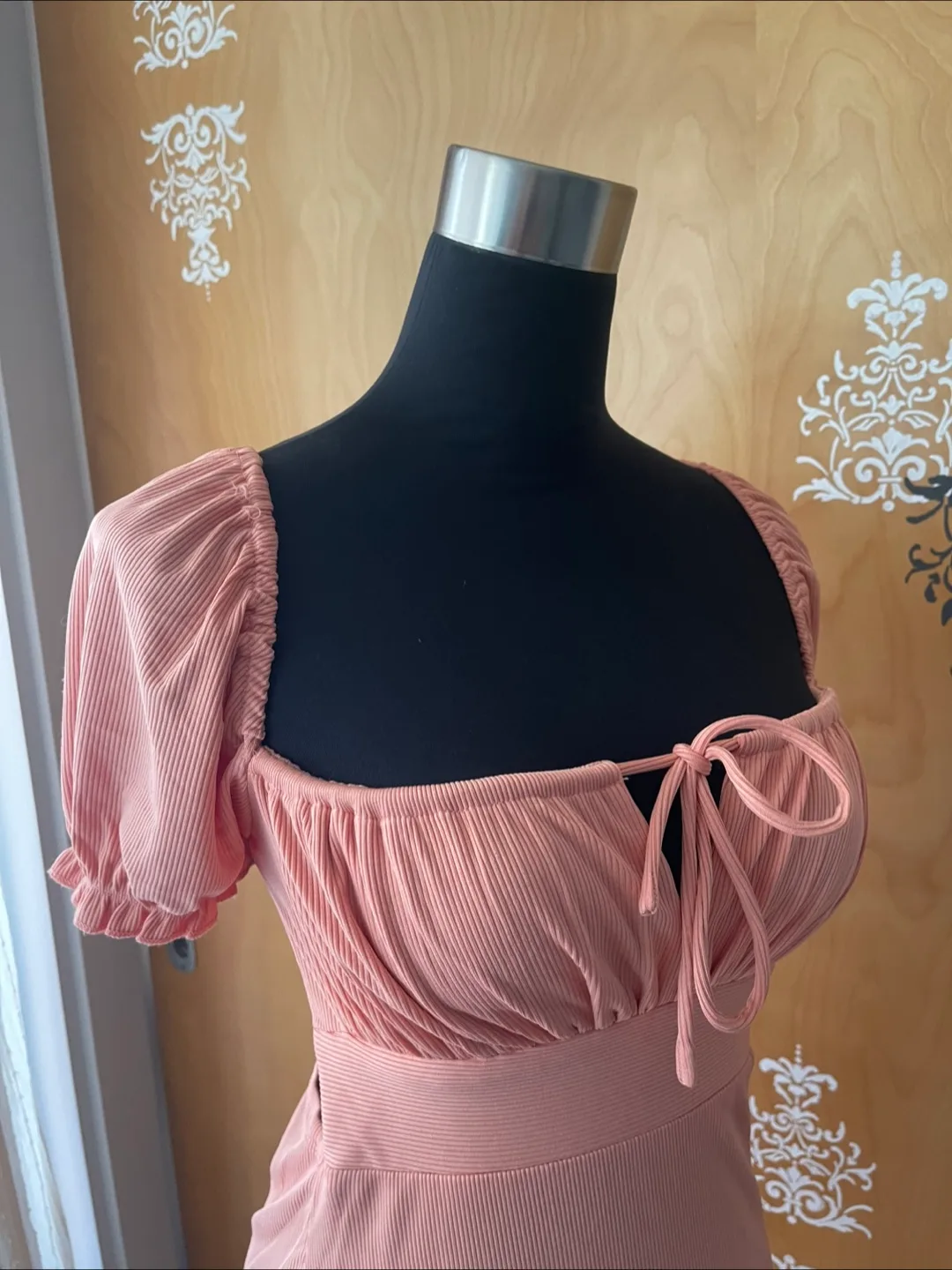 Vintage Y2K 2000s Pink Babydoll Mini Dress Peplum S/M image indicator(6)