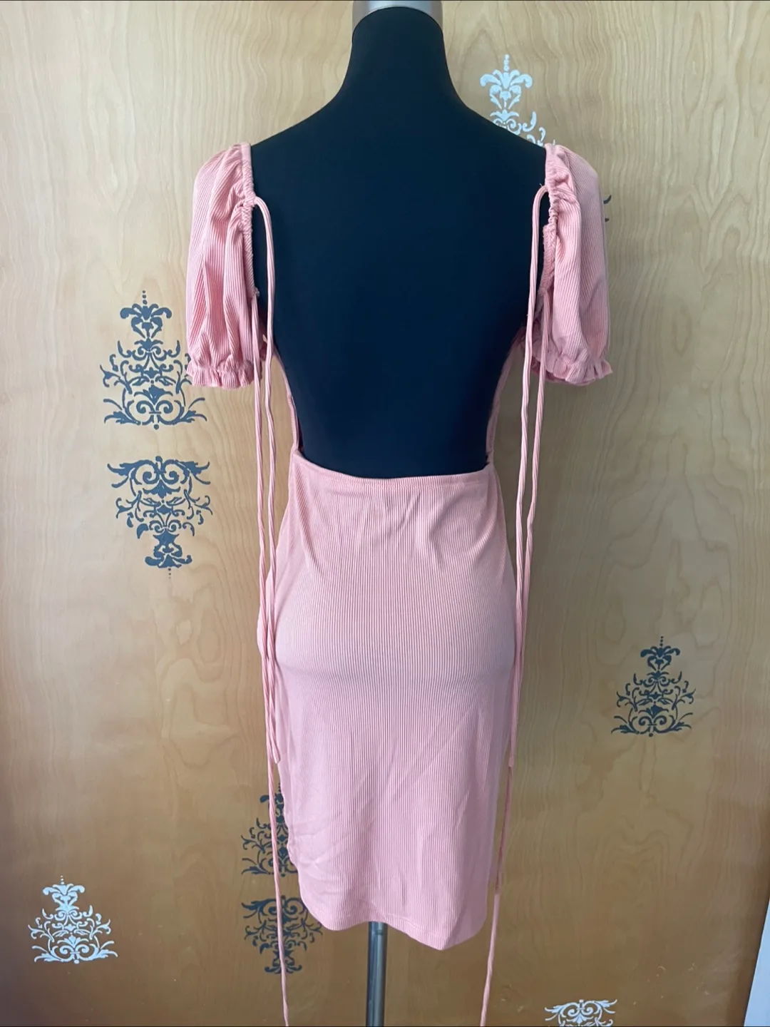 Vintage Y2K 2000s Pink Babydoll Mini Dress Peplum S/M image indicator(9)