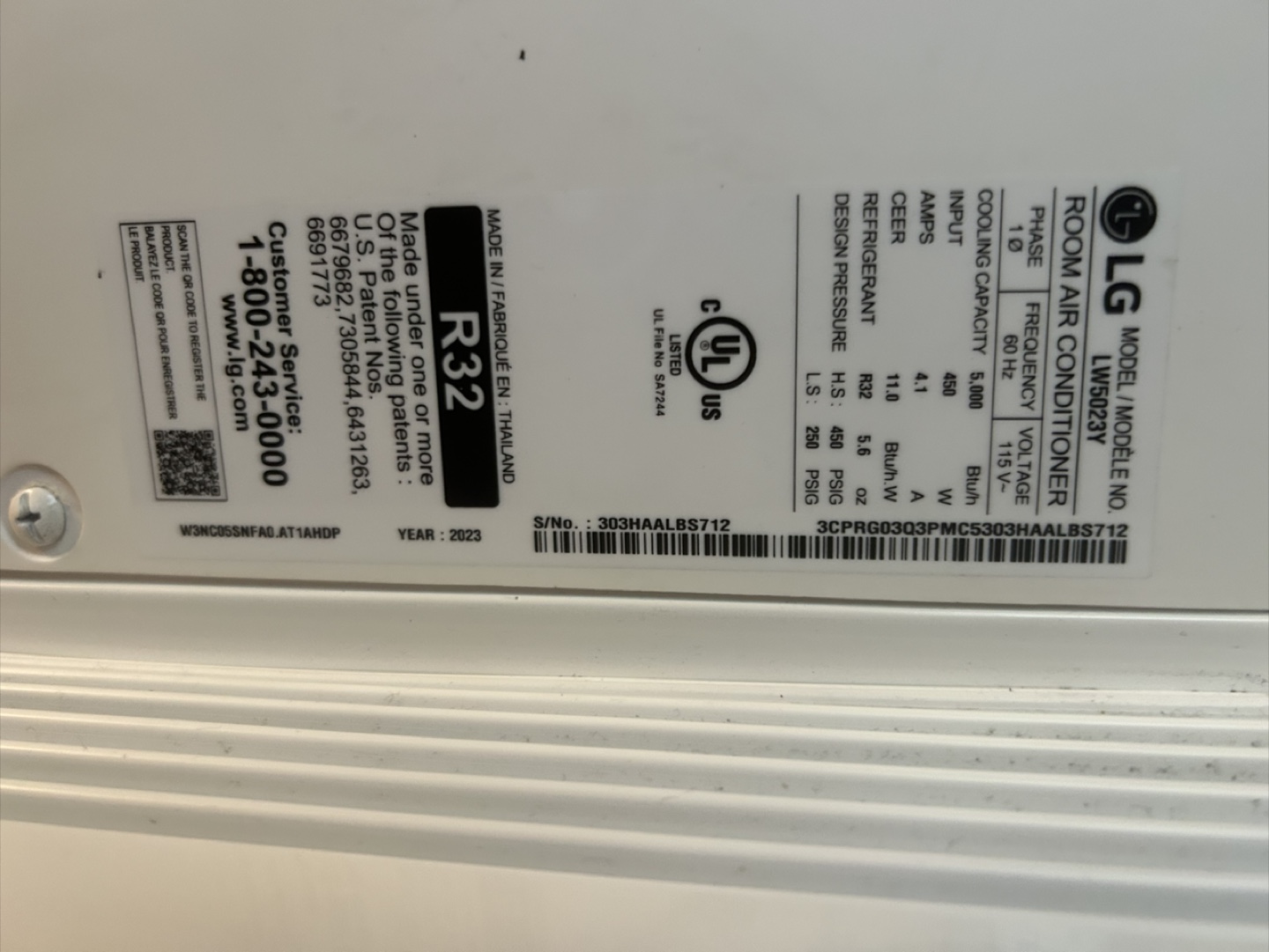 LG Room Air Conditioner - photo 3