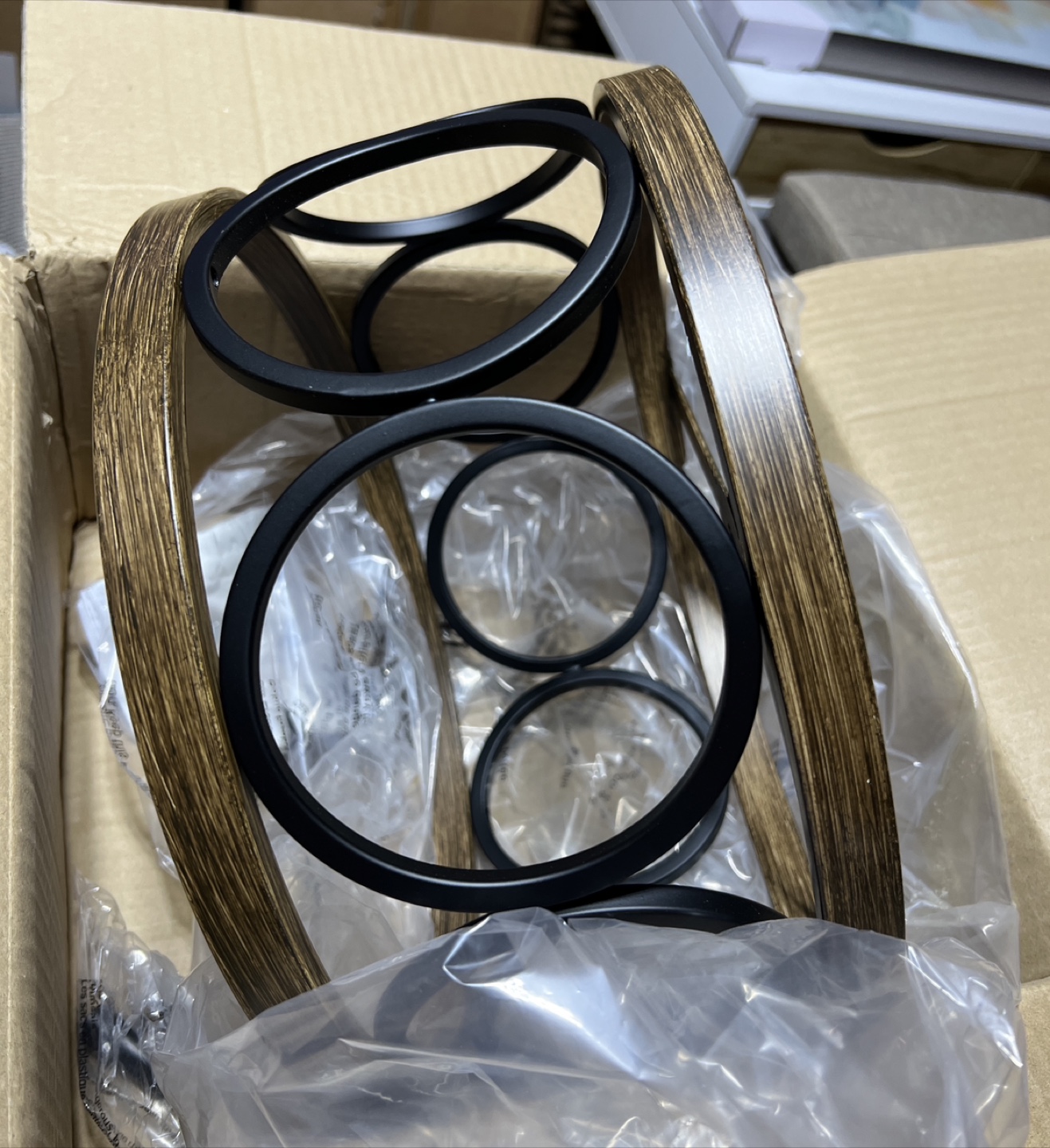 Retro Wood Iron Ceiling Light - photo 5