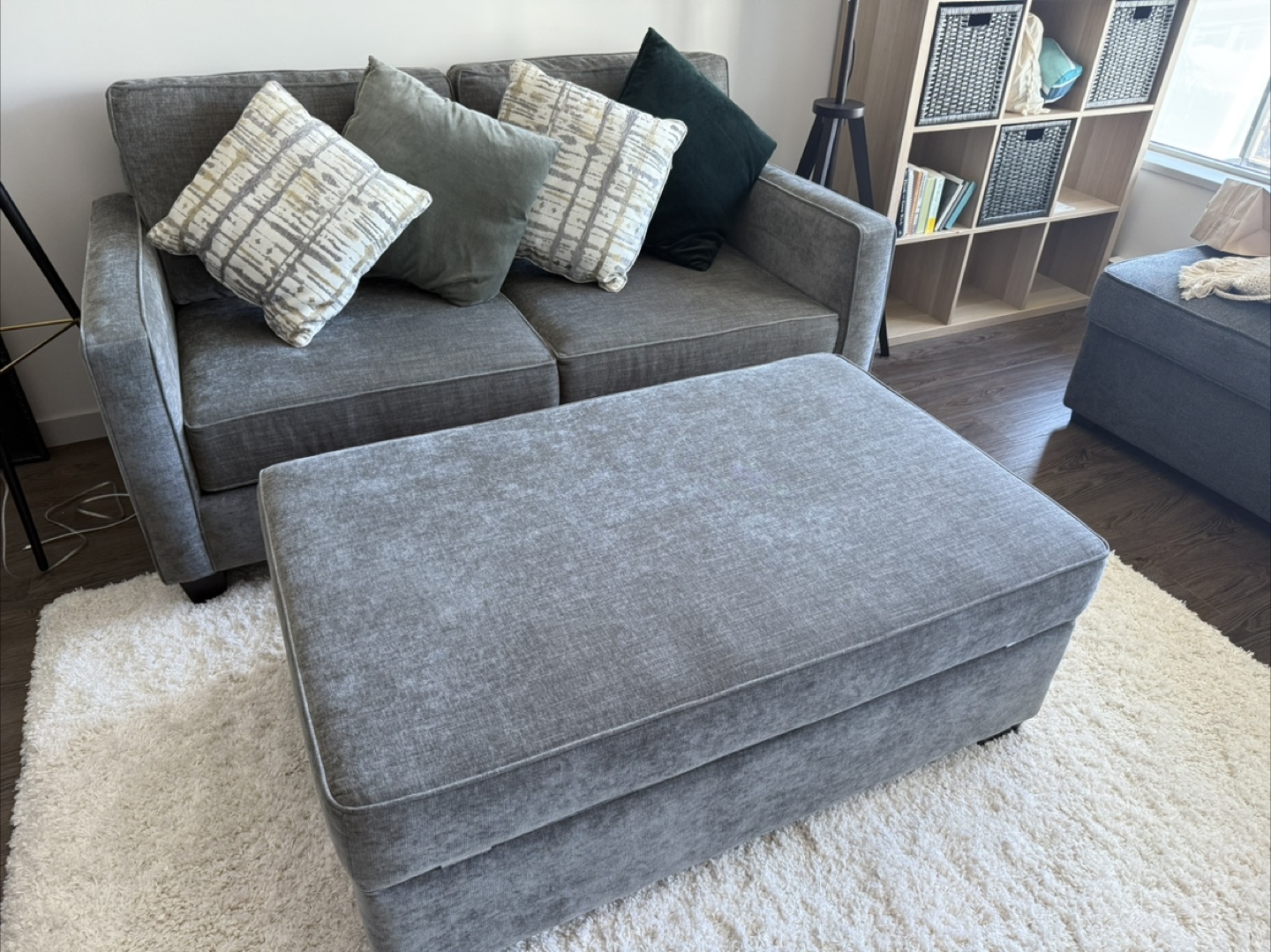 Grey Sofa and Ottoman Set - photo 2