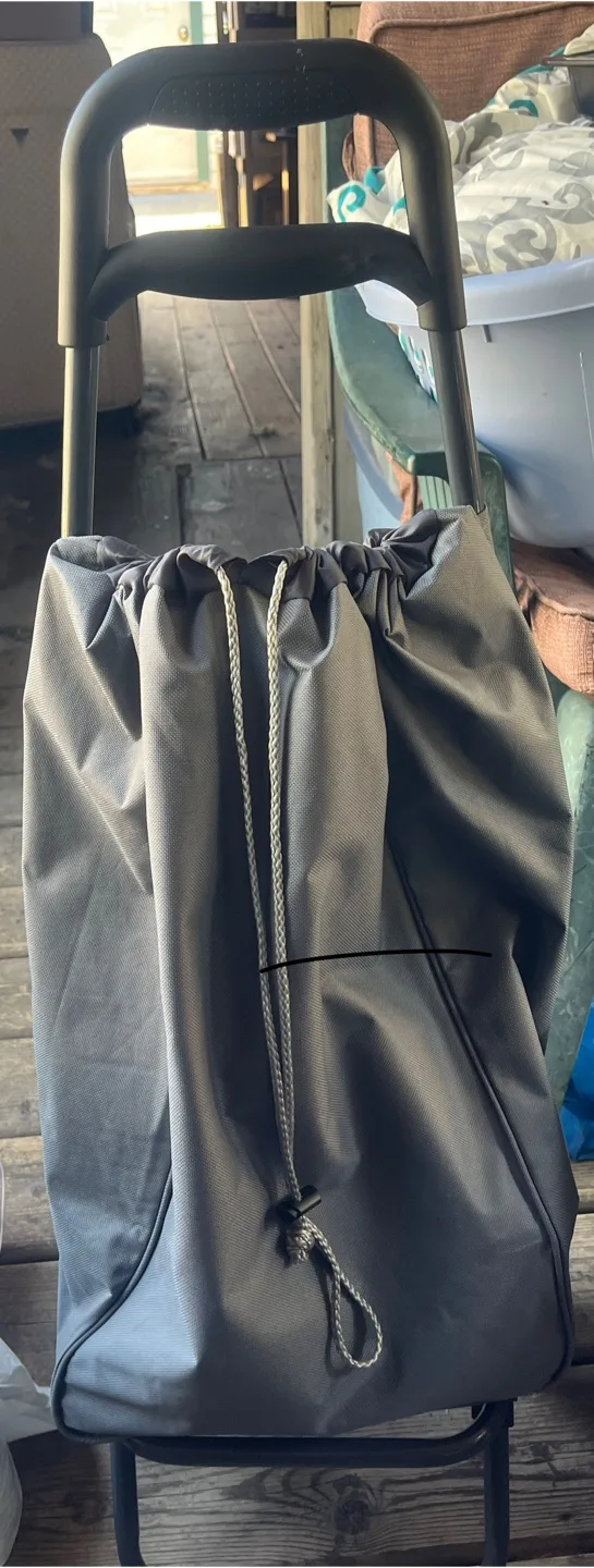 Grey Folding Shopping Cart thumbnail