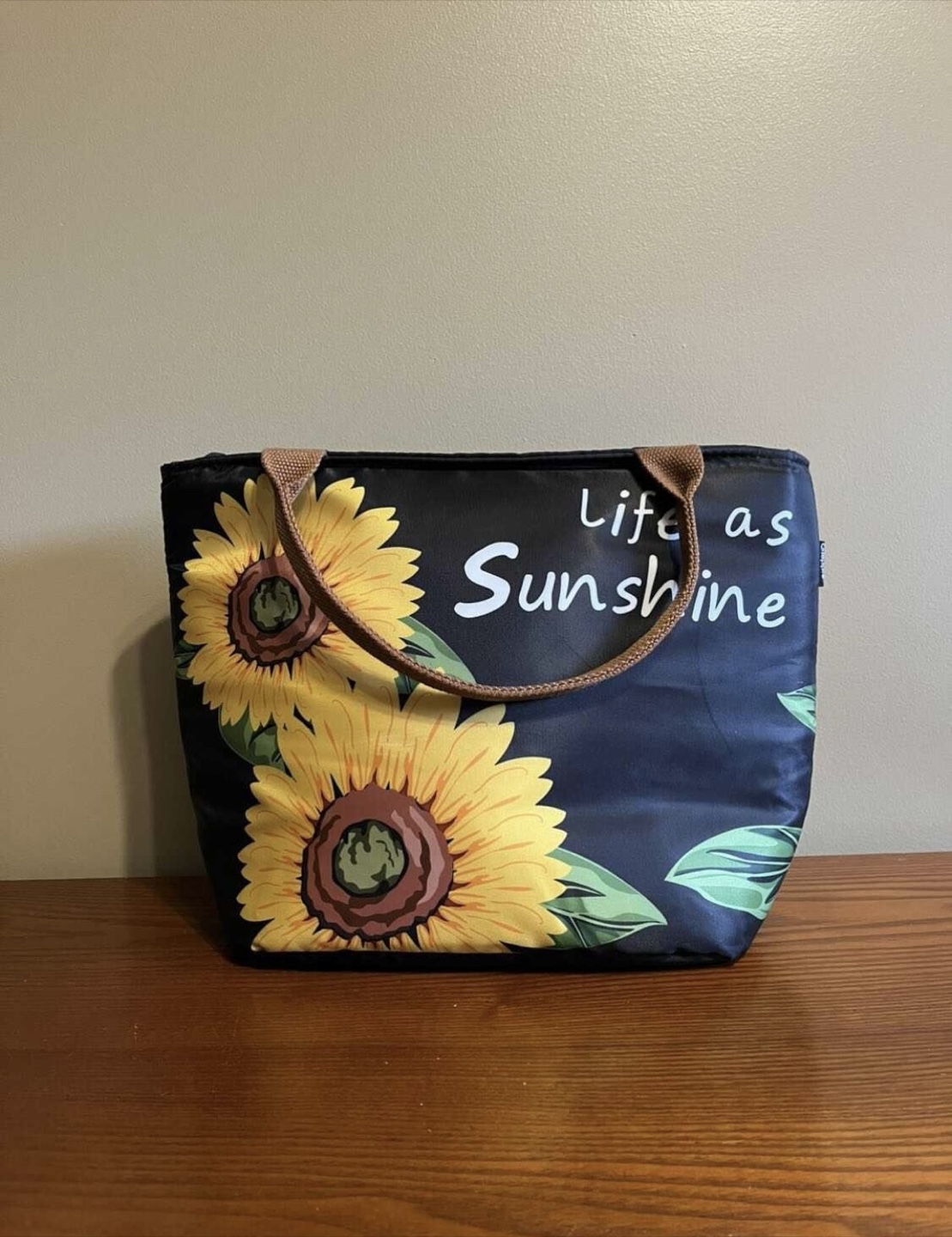 GLOPPIE INSULATED SUNFLOWER LUNCH BAG