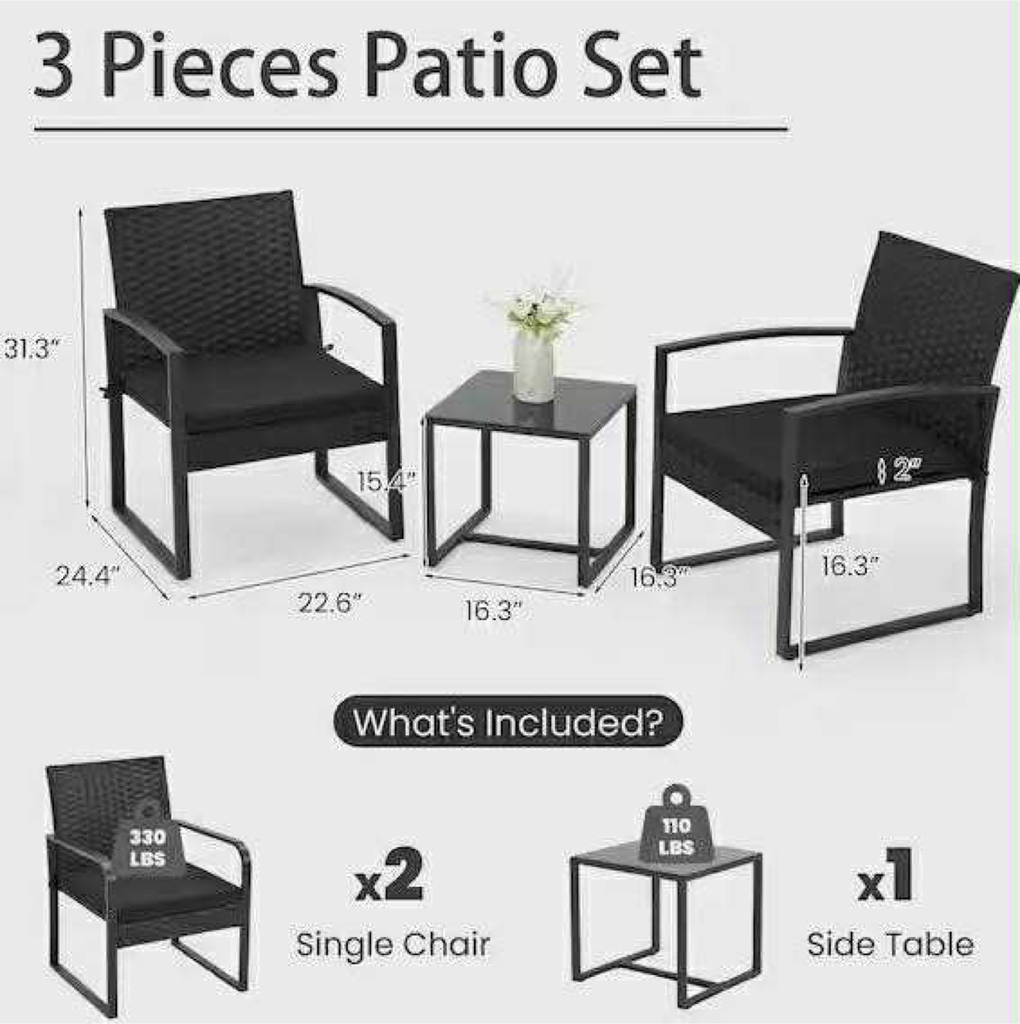 3-Piece Patio Set - New in Box!