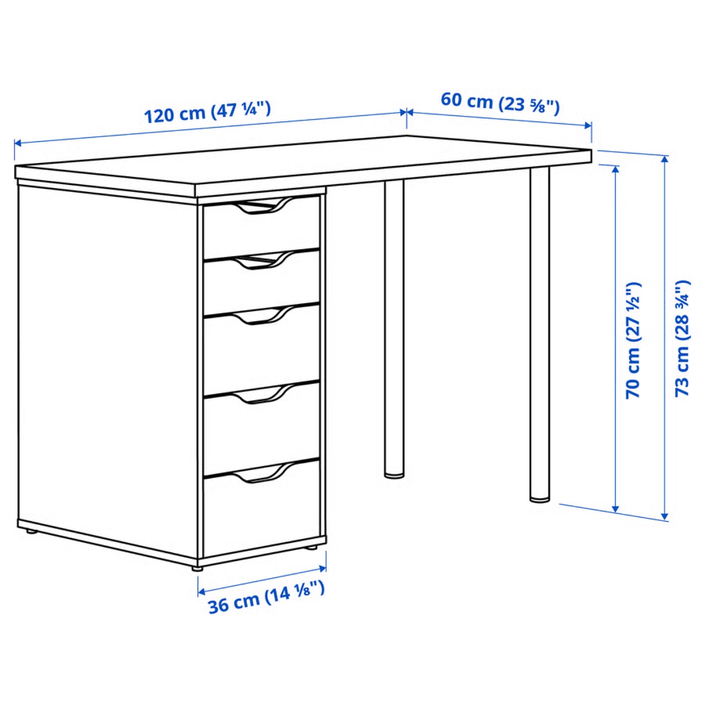 LAGKAPTEN / ALEX IKEA Desk - photo 2